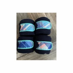 RG Repos>Bandes de polo cheval ITALY bleu marine écossais