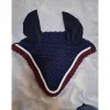 Greenfield Bonnets>Bonnet Bleu Marine liseré Bordeaux/Blanc