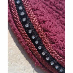 Bonnet cheval bordeau et noir*Fouganza Discount