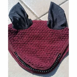 Bonnet cheval bordeau et noir*Fouganza Discount