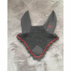 Equitheme Bonnets>bonnet court gris et rouge taille FULL