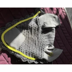 bonnet gris liseré vert*- Marque inconnue - Sale