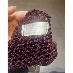 Bonnet prune et argent*Harcour Sale