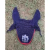 HG Bonnets>Bonnet bleu marine liseré rouge