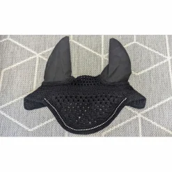 - Marque inconnue - Bonnets>bonnet noir à strass taille poney fait main