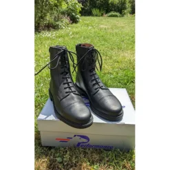 Boots cuir noir*Performance Online
