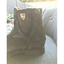 boots cuir noir*Horze Discount