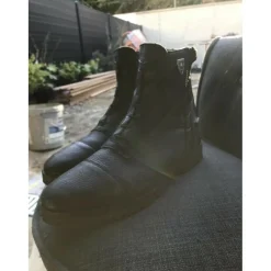 boots cuir noir*Horze Discount