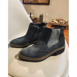 BOOTS Daim Bleu Marine NEUVES LUFTPOLSTER - FEMME POINTURE 39 -*- Marque inconnue - Sale