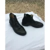 Boots en cuir noir sans lacets*Fouganza Sale