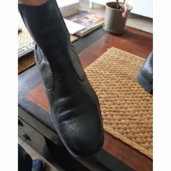 Felix Bhuler Boots>Boots noir en cuir neuve