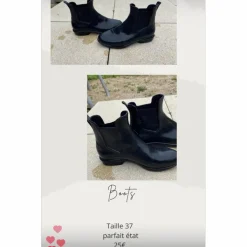 Boots noir taille 37*Fouganza Discount