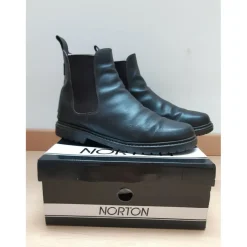 Boots cuir Brun 44*Norton Clearance