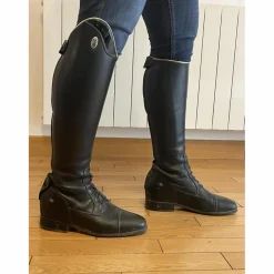 - Marque inconnue - Bottes>Bottes d'équitation Hathor Bottier sur mesure, personnalisées vernis noir/argent, de Janvier 2021, en très bon état