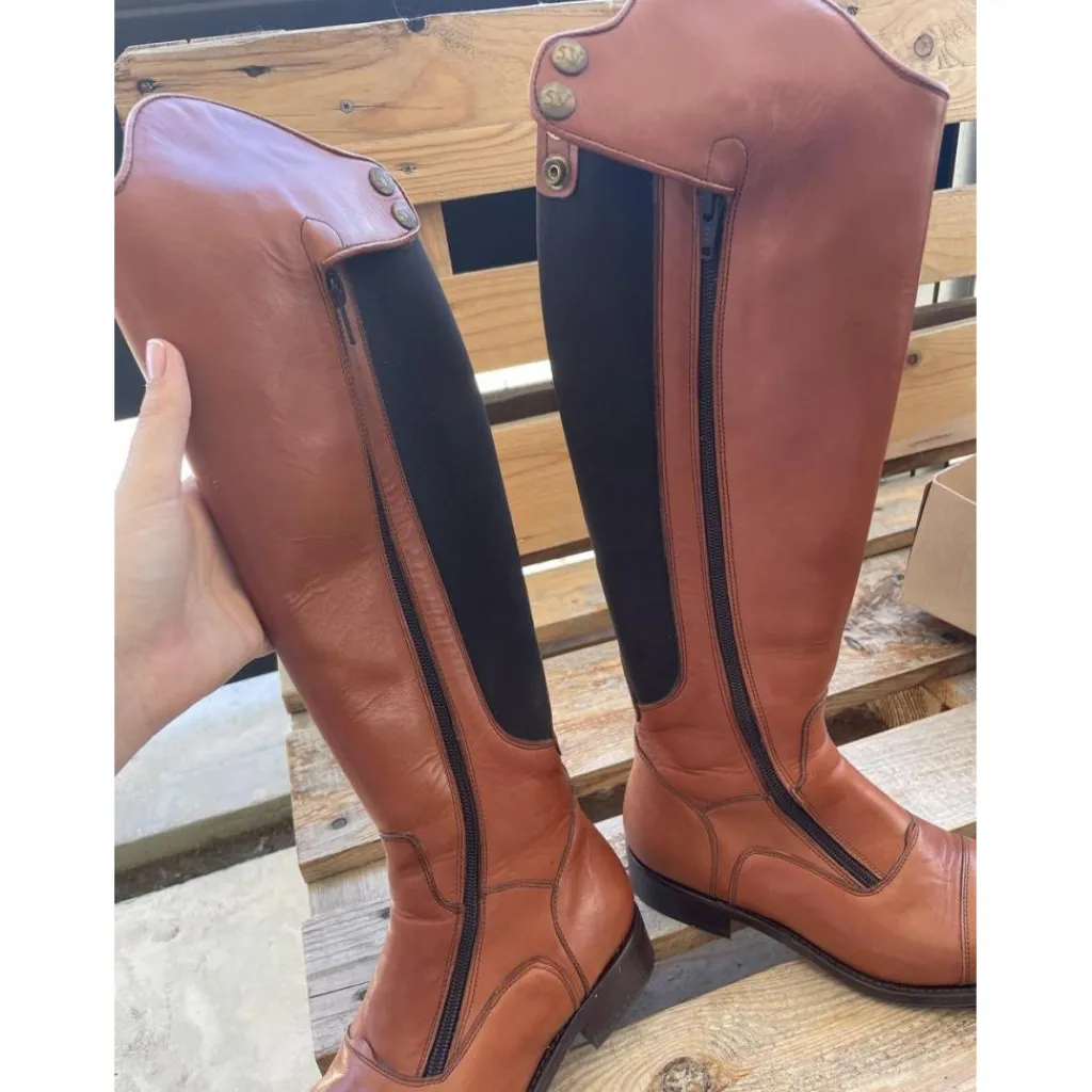 - Marque inconnue - Bottes>Bottes d’équitation valverde marron cognac