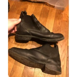 Boots>bottine en cuir noire taille 39