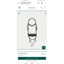 Bride harmonie dressage*Devoucoux Sale