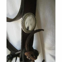 Bridon artisanale western avec peau de vache COBB*- Marque inconnue - Outlet