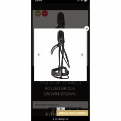 Bridons - Filets>Bridon SD Design dressage marron