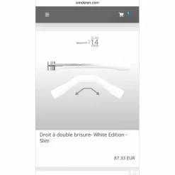 Winderen Mors Et Embouchures>Canon pour mors - Droit à double brisure 135 mm - White Edition - Comfort
