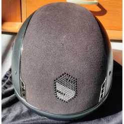 Casque shadowmatt top alcantara, chrome noir blason Swarovski taille M*Samshield Discount