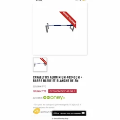 Cavalettis aluminium 40*40 neuf*- Marque inconnue - Sale