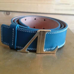 Ceinture en cuir 80 cm bleu*Alexandra Ledermann Hot