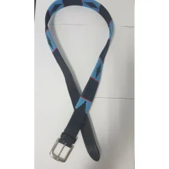 - Marque inconnue - Accessoires>CEINTURE POLO PAMPEANO NOIRE ET BLEUE NEUVE T 90 CM