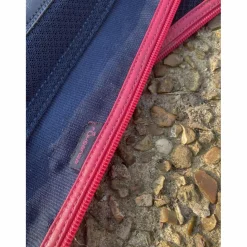 chaps cuir bleu marine et bordures rose*Fouganza Best