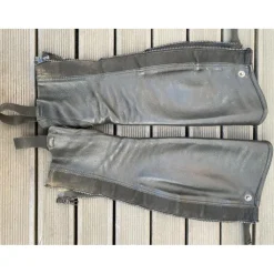 Time Rider Chaps>Chaps en cuir noir