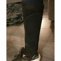 Fouganza Chaps>Chaps M en cuir de vachette ajustable