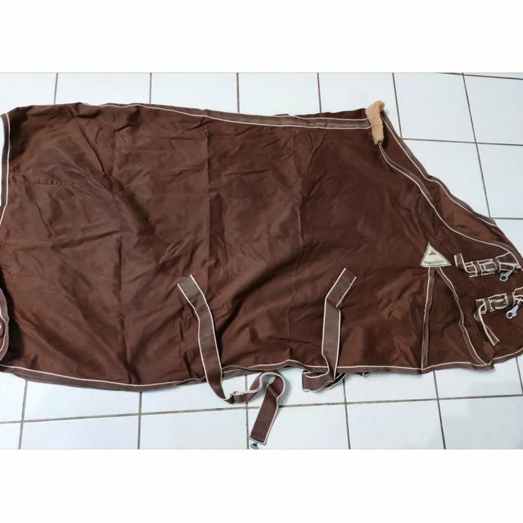 Equitheme Couvertures>Chemise d'écurie marron de la marque