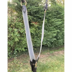 Collier de chasse Elastique Gris / Cuir Noir Stationata*Time Rider