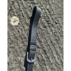 Collier de chasse T cob cuir noir gros élastiques larges bleu*- Marque inconnue - Hot