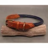 Collier de chien cuir rond*Caliway Hot