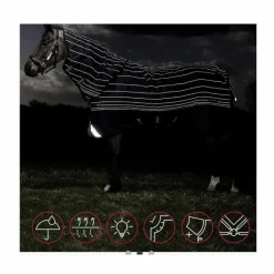 Couverture de paddock Amigo 100g Bravo 12 Refl Plus 100g (Gris/Réfléchissant/Noir)*Horseware Best