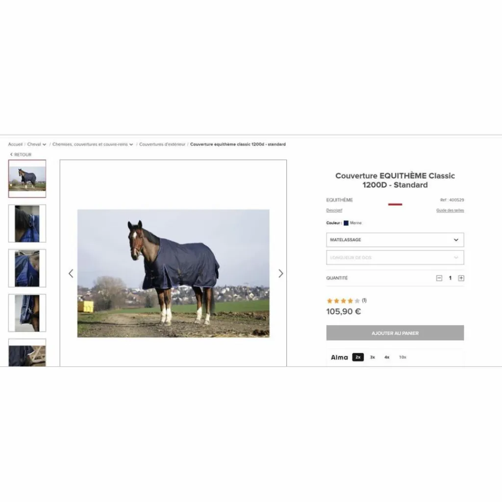 Couverture Classic 50g*Equitheme Best