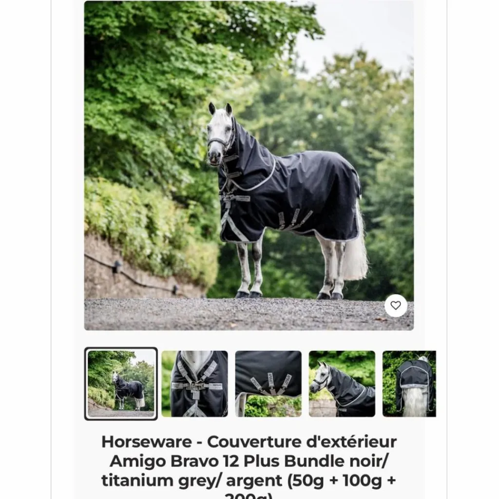 Couverture imperméable 1200D 50g + liners*Horseware Sale