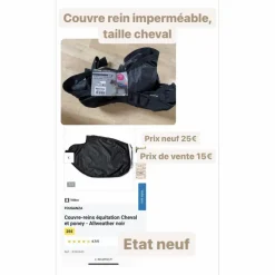 Couvre rein imperméable noir*Fouganza Sale