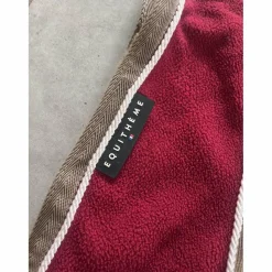 Equitheme Couvres-Reins>couvre rein polaire rouge équitheme