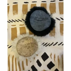 - Marque inconnue - Accessoires>Duo de rondelles de muserolle croisée, noir et écru