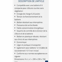 Electrificateur Corral 9v*- Marque inconnue -