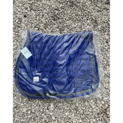 ENSEMBLE bonnet + tapis bleu roi avec liseré argent* Sale