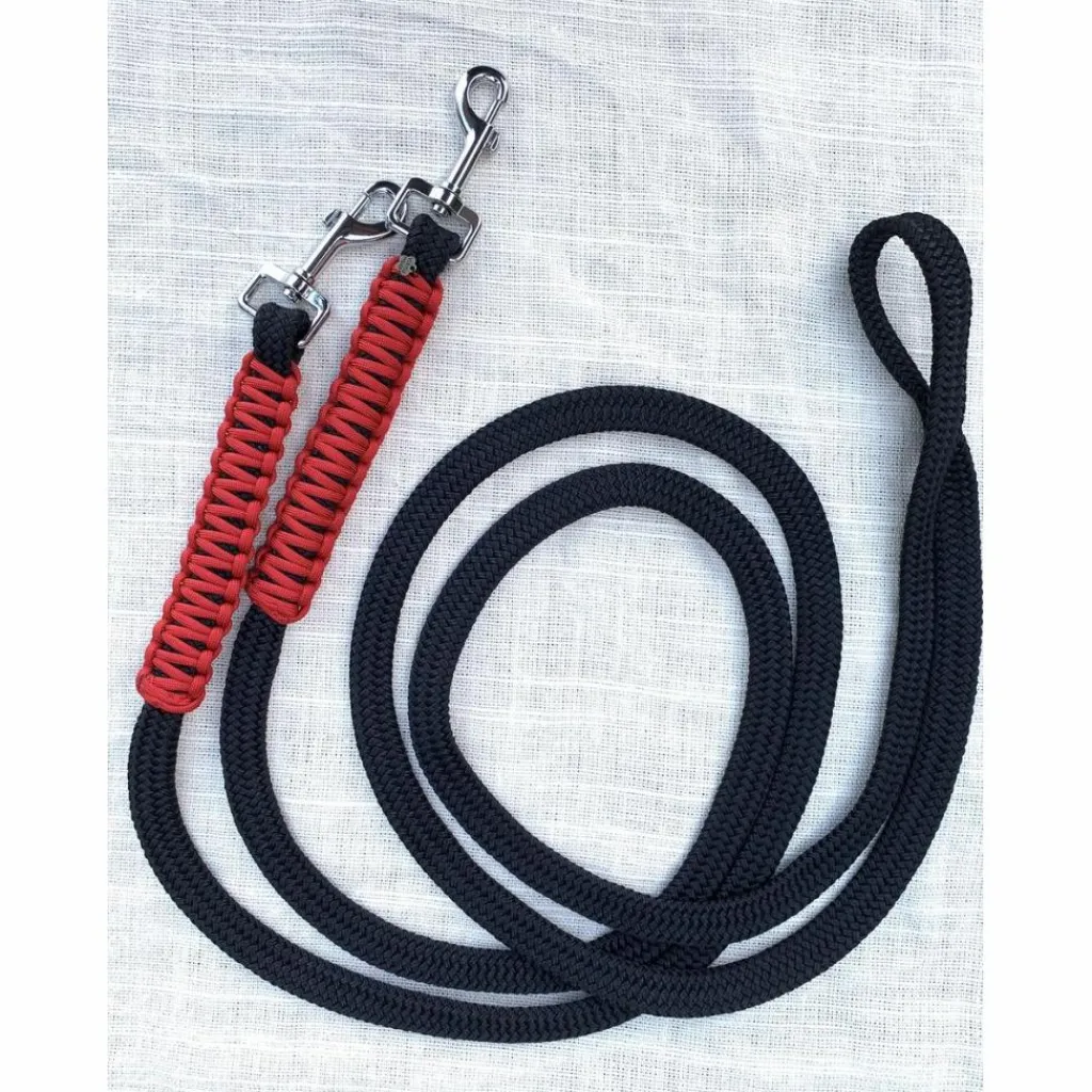 - Marque inconnue - Bridons - Filets>ensemble bridon et rêne rouge et noire