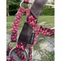 Fouganza Licols Et Longes>Ensemble licol+longe rose poney