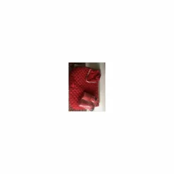 ensemble rouge bonnet bandes et tapis*Fouganza Online