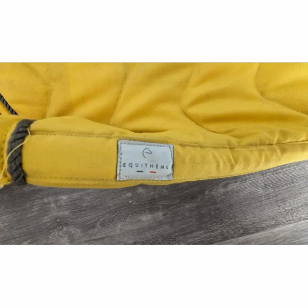 Equitheme Tapis>Ensemble tapis + bandes de polo Equithème - Jaune - Full
