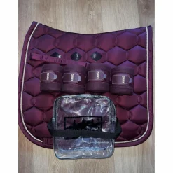 Ensemble Tapis + Bandes de Polo bordeaux*Eskadron Hot