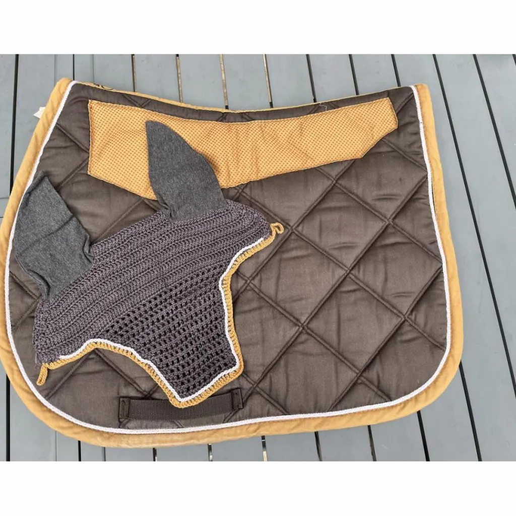 Ensemble tapis + bonnet cheval*Fouganza New