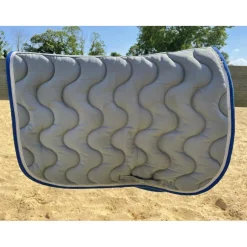 Ensemble tapis + bonnet gris/bleu roi*Paddock Sport New